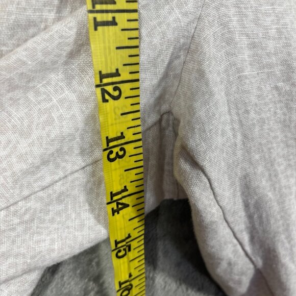 Athleta Linen Pants Jogger Womens Size 16 Gray Mirco Cheetah Abalone Summer - Picture 10 of 11